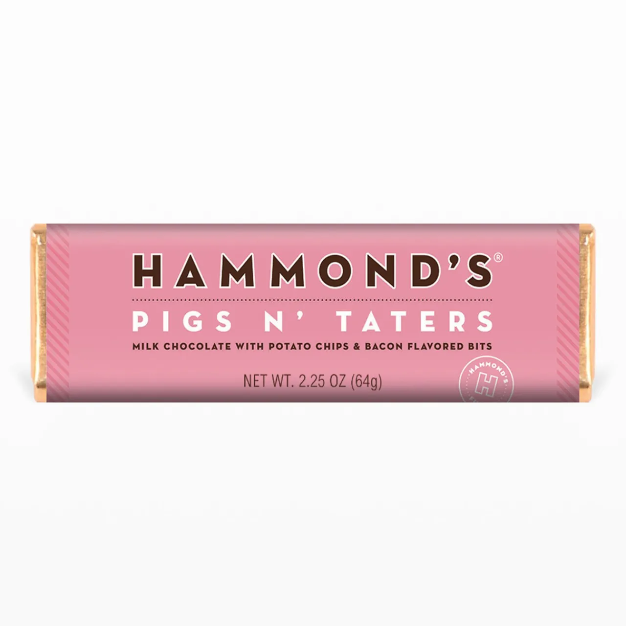 Hammond's Candies Pigs 'N Taters Milk Chocolate Candy Bar|