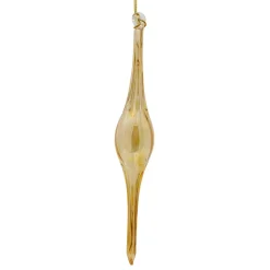 Hand Blown Glass Yellow Icicle Ornament|Egyptian Museum Discount