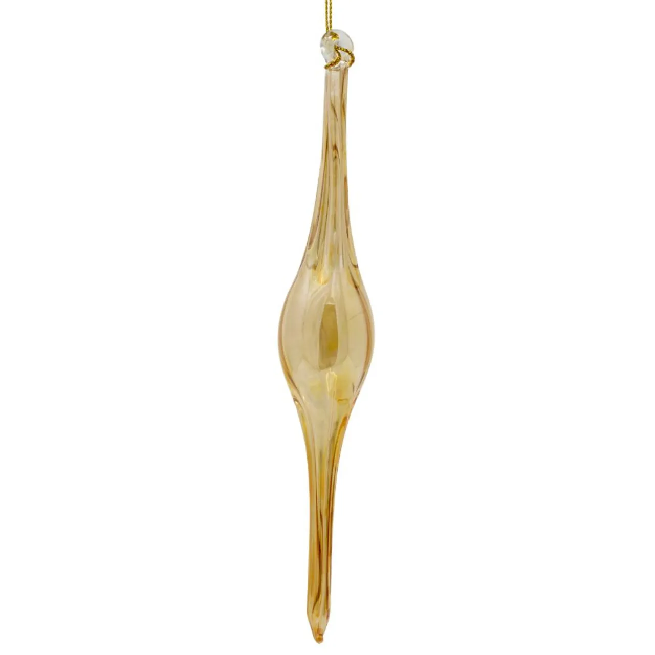 Hand Blown Glass Yellow Icicle Ornament|Egyptian Museum Discount