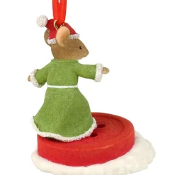 Heart Of Christmas - Tails With Heart - Button Boarder Mouse Ornament | The Chri| Hot