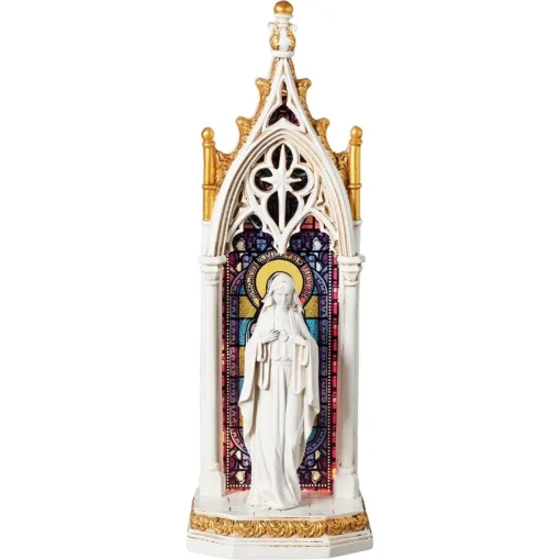 Immaculate Heart of Mary Stained Glass Window Figurine Statue| Online