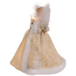 10in Lit Rustic Natural Angel Treetop|Kurt Adler Outlet