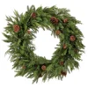 36in Natural Touch Mix Evergreen Wreath with Pinecones| Sale