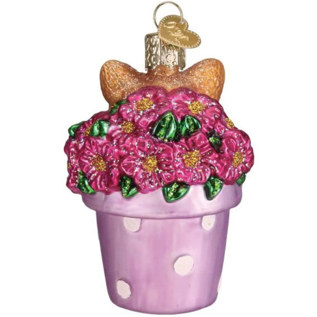Kitten In Flower Pot Ornament - The Christmas Loft|Old World Glass New