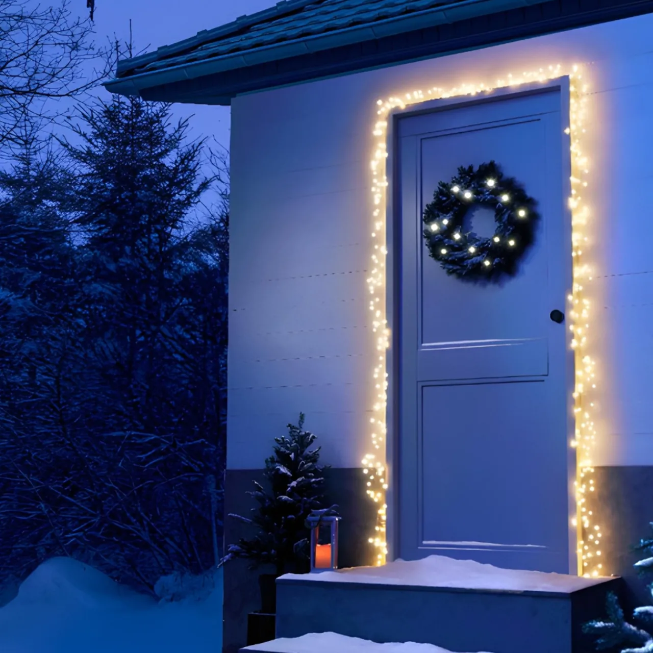 LED Door Lights, Warm White, 18ft, 8-Function Twinkle|Lumineo Discount