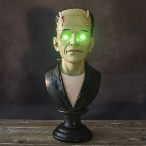 LED Frankenstein Bust Statue Figurine|