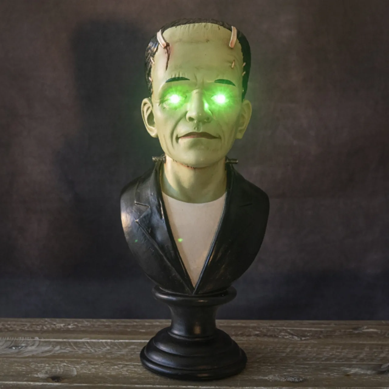 LED Frankenstein Bust Statue Figurine|