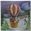 LED Santa In Hot Air Balloon Canvas - The Christmas Loft|Lumineo Best