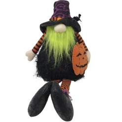 LED Sitting Gnome With Green Beard and Pumpkin | The Christmas Loft| Online