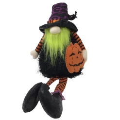 LED Sitting Gnome With Green Beard and Pumpkin | The Christmas Loft| Online