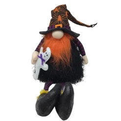 LED Sitting Gnome With Orange Beard | The Christmas Loft|