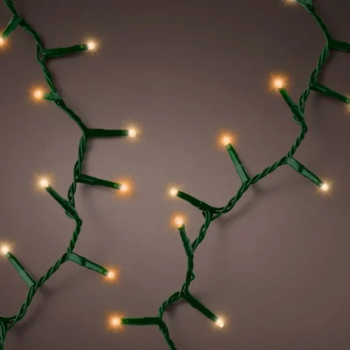 LED String Lights - 1000 Mixed Warm White & Classic Warm Bulbs on Green Wire, 74 ft|Lumineo Outlet