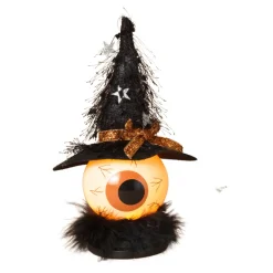Light Up Orange Eyeball w/Witches Hat| Hot
