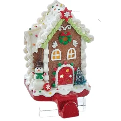 Lighted Snowman and Gingerbread House Stocking Holder|Kurt Adler Clearance