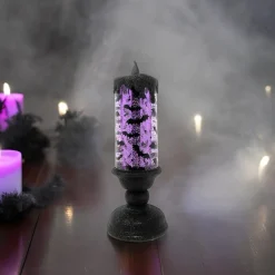 Lit Bat Candle With Purple Swirl Glitter| Sale