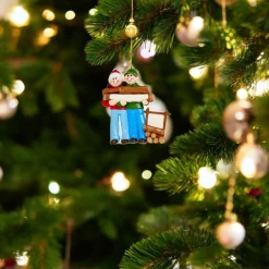 Log Couple Personalized Ornament| Best