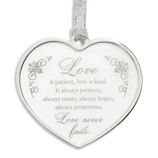 Love is Patient Heart Ornament - Gift Boxed|