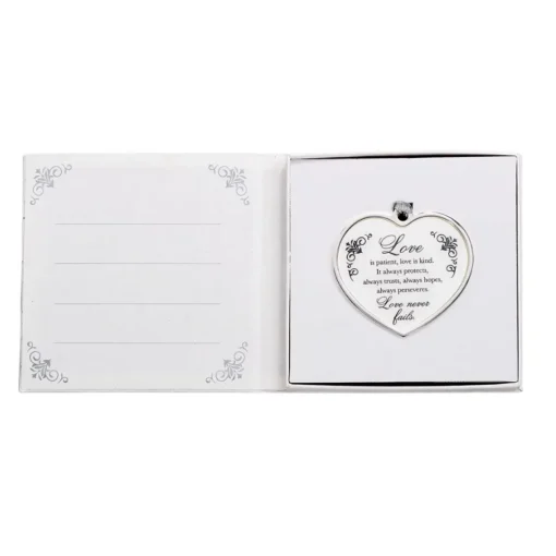 Love is Patient Heart Ornament - Gift Boxed|