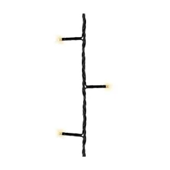 48 LED Battery Operated Warm White Twinkle Lights Black Wire | The Christmas Loft|Lumineo Clearance