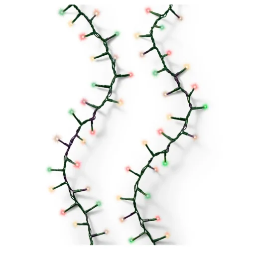 1,000 LED Classic Multi Color Compact Twinkle Lights, Green Wire|Lumineo