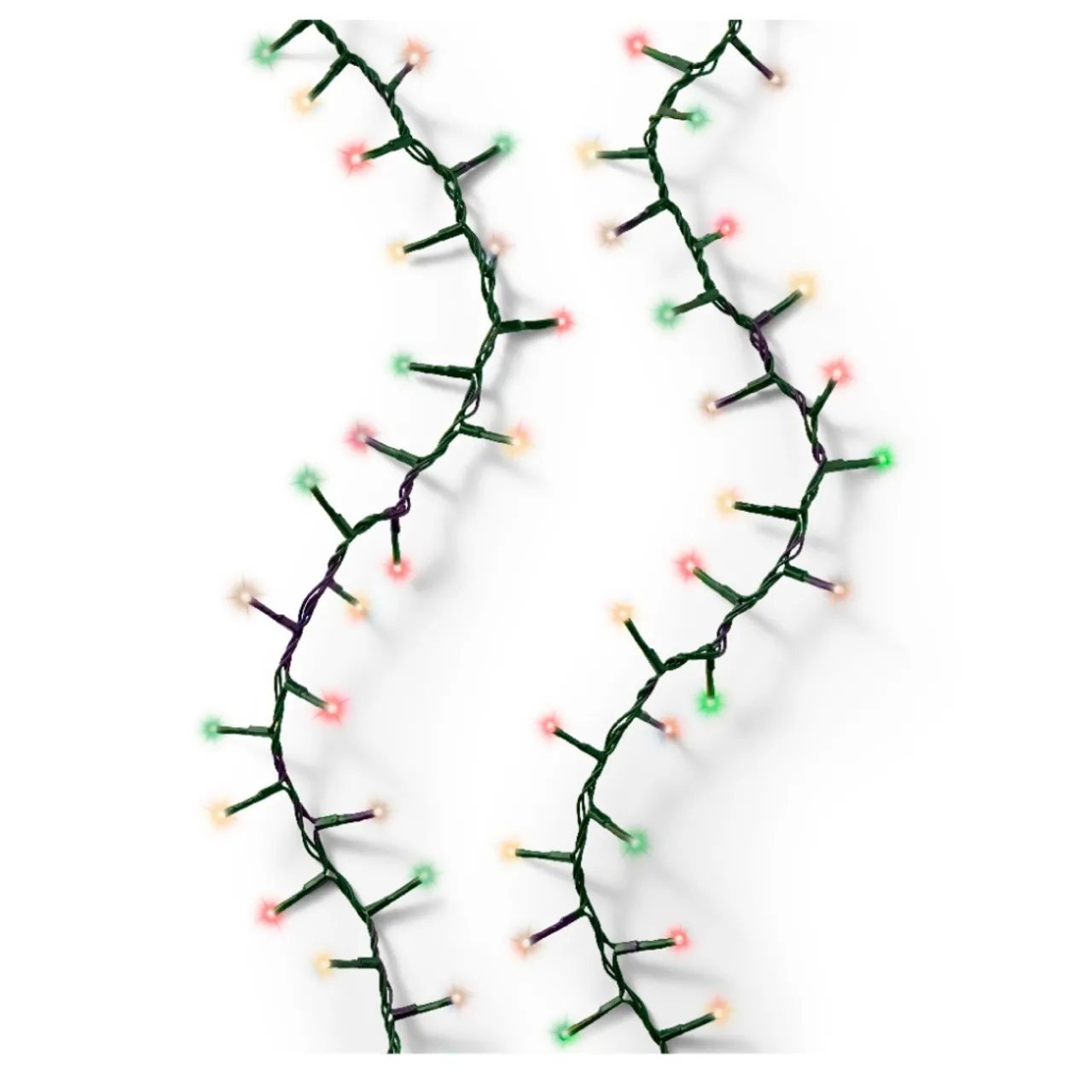1,000 LED Classic Multi Color Compact Twinkle Lights, Green Wire|Lumineo