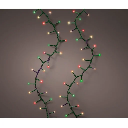 1,000 LED Classic Multi Color Compact Twinkle Lights, Green Wire|Lumineo