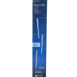 3 LED Cool White Flashing Icicle Lights Transparent Wire - The Christmas Loft|Lumineo Sale
