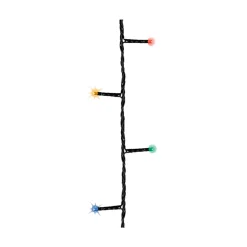 48 LED Multi-Colored Battery-Operated Christmas Lights Set, Black Wire 1|Lumineo Sale