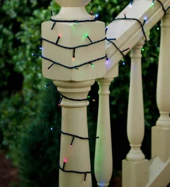 48 LED Multi-Colored Battery-Operated Christmas Lights Set, Black Wire 1|Lumineo Sale
