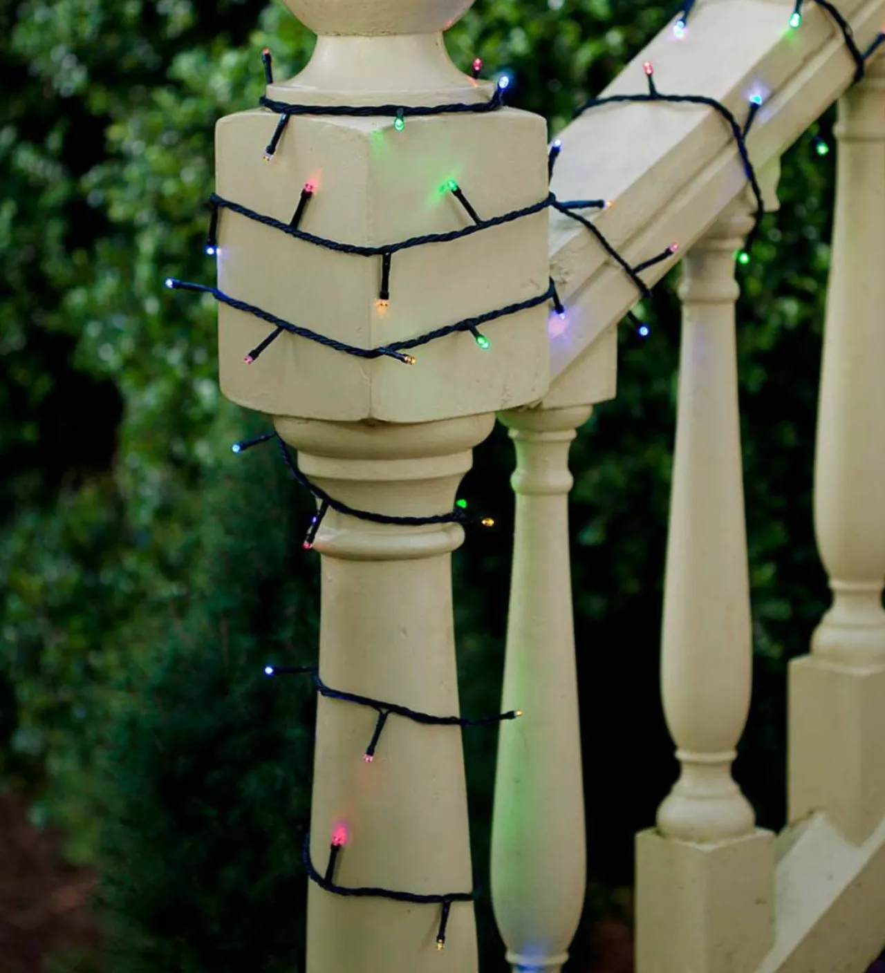 48 LED Multi-Colored Battery-Operated Christmas Lights Set, Black Wire 1|Lumineo Sale