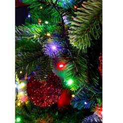 1000 LED Multi-Colored Christmas Compact Lights Set, Green Wire 74 Feet|Lumineo