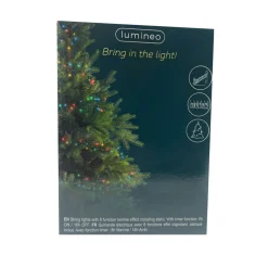 1000 LED Multi-Colored Christmas Compact Lights Set, Green Wire 74 Feet|Lumineo