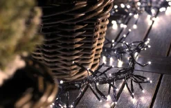 192 LED Warm White Battery-Operated Twinkle Lights Black Wire | The Christmas Loft|Lumineo Sale