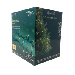 1000 LED Warm White Compact Lights Green Wire  | The Christmas Loft|Lumineo New