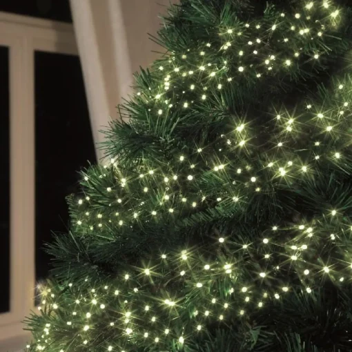 1128 LED Warm White Cluster Lights Green Wire  | The Christmas Loft|Lumineo Clearance