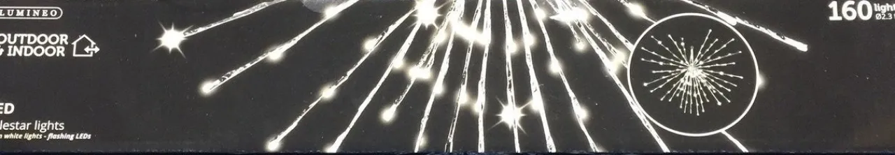 160 LED Warm White Flashing 27" Polestar Silver Wire | The Christmas Loft|Lumineo Sale