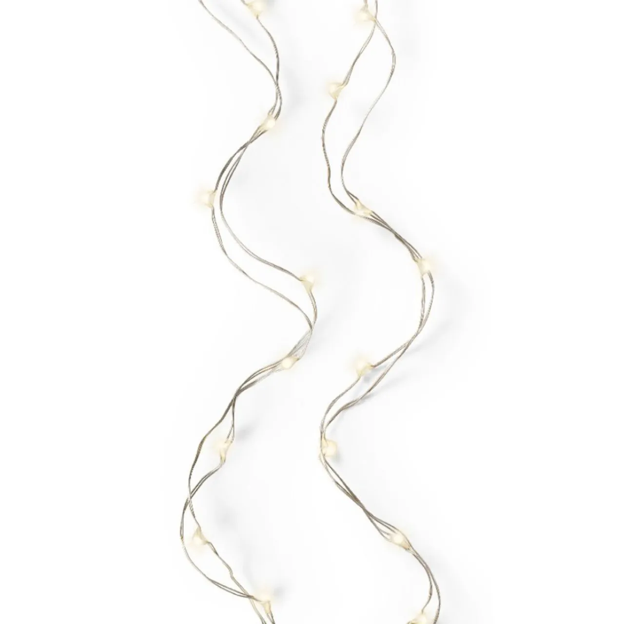40 LED Warm White Lights Silver Micro Wire - The Christmas Loft|Lumineo Outlet