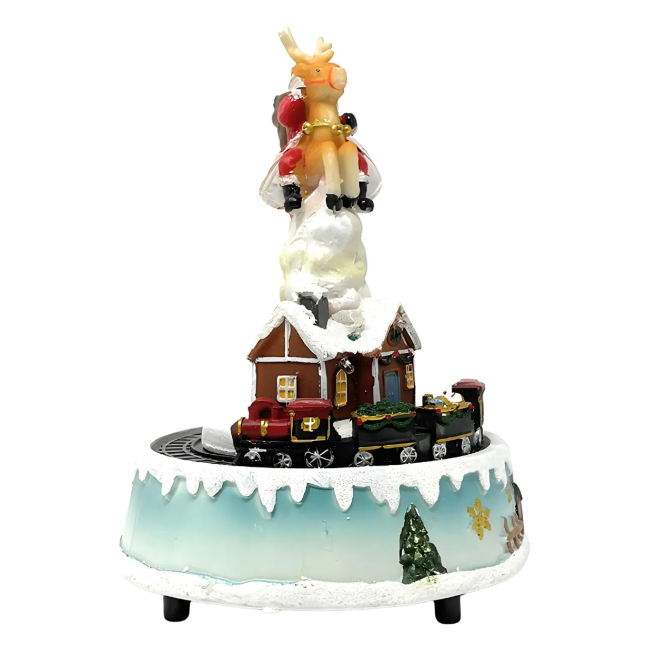Enchanted Flying Santa LED Music Box|Lumineo Clearance