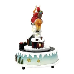 Enchanted Flying Santa LED Music Box|Lumineo Clearance