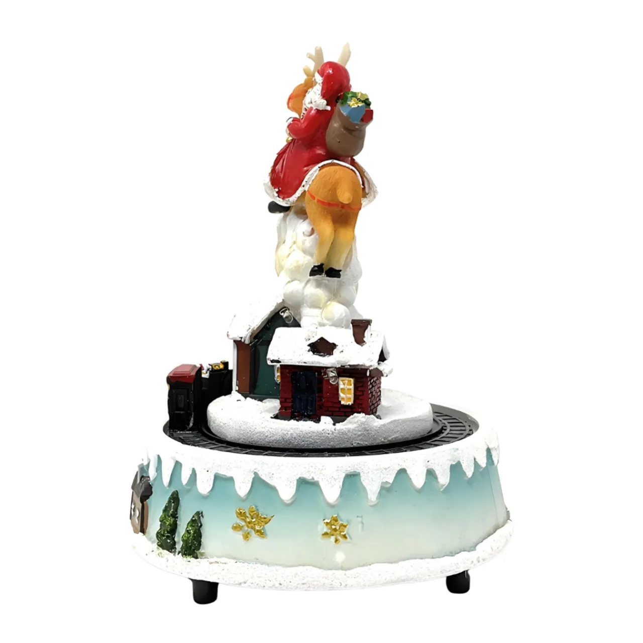 Enchanted Flying Santa LED Music Box|Lumineo Clearance