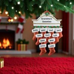 Mantle Family of 11 Personalized Ornament| Online