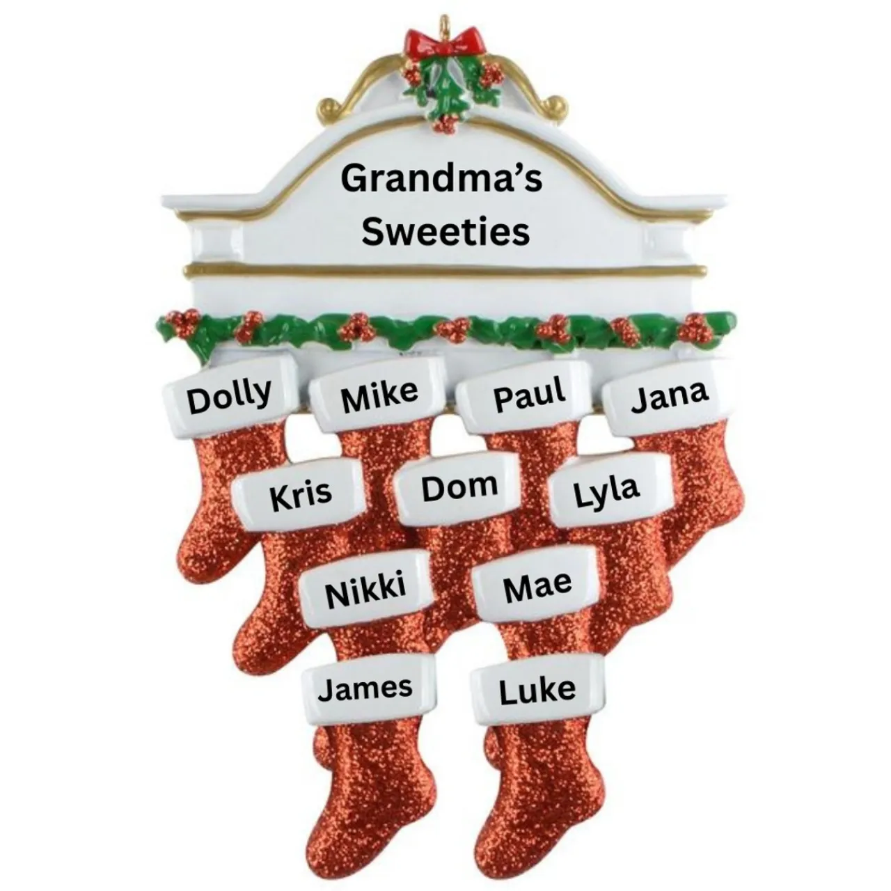 Mantle Family of 11 Personalized Ornament| Online