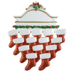 Mantle Family of 14 Personalized Ornament| New