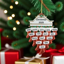 Mantle Family of 15 Personalized Ornament| Best