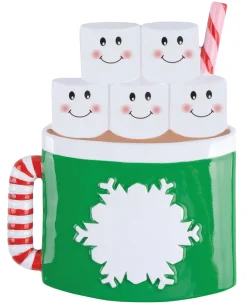 Marshmallow Mug Family of 5 Ornament For Personalization| Online