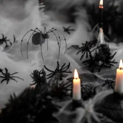 Medium Metal Glitter Spider Halloween Decoration|