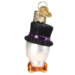 Mini Top Hat Skull Ornament|Old World Glass Online