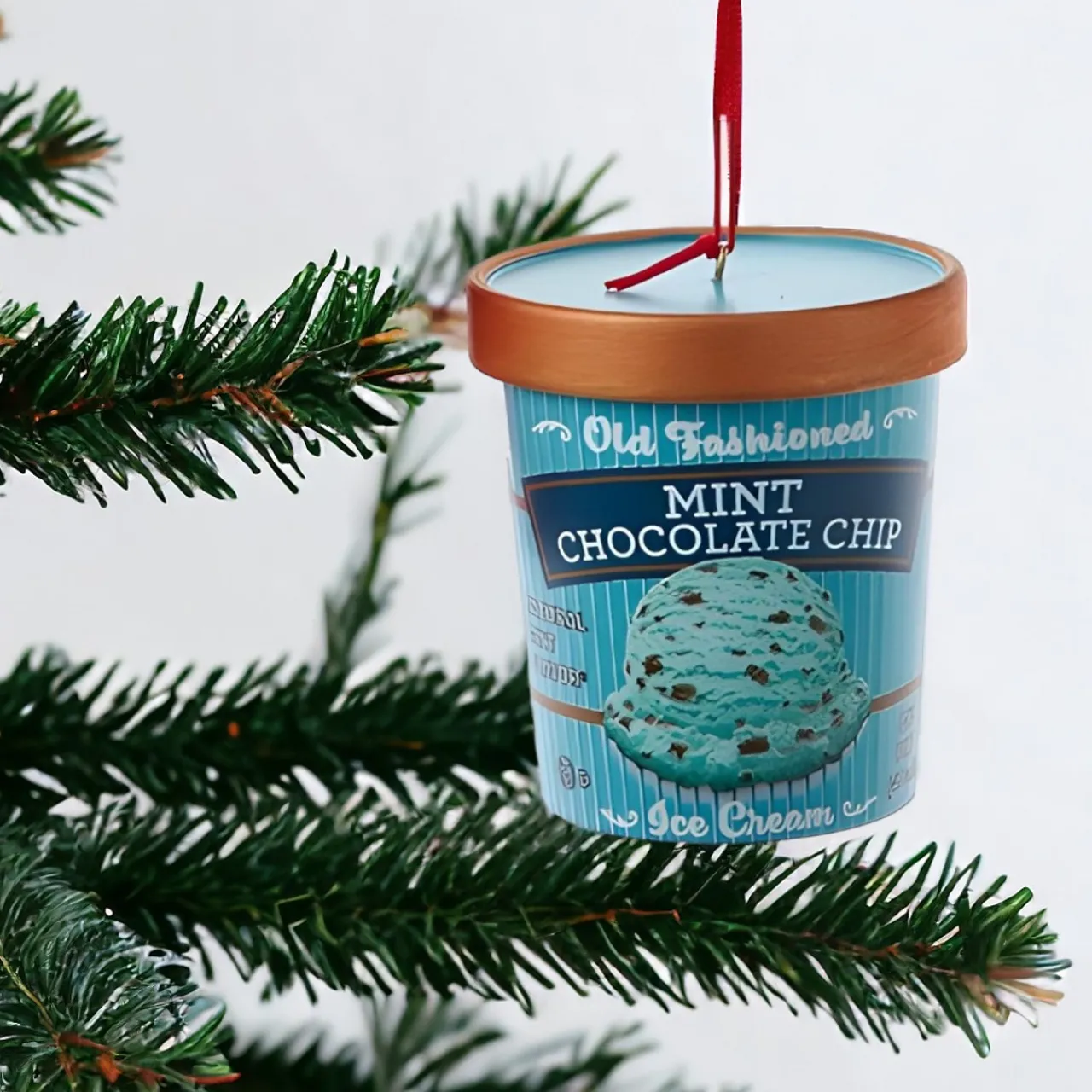Mint Chip Ice Cream Pint Ornament|Kurt Adler Hot