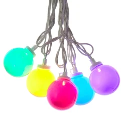 Multicolor Opaque G50 LED Light Set White Wire|Kurt Adler New