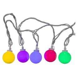 Multicolor Opaque G50 LED Light Set White Wire|Kurt Adler New